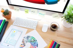 Design Studio Creativity Ideas Wood Palette Decoration Concept