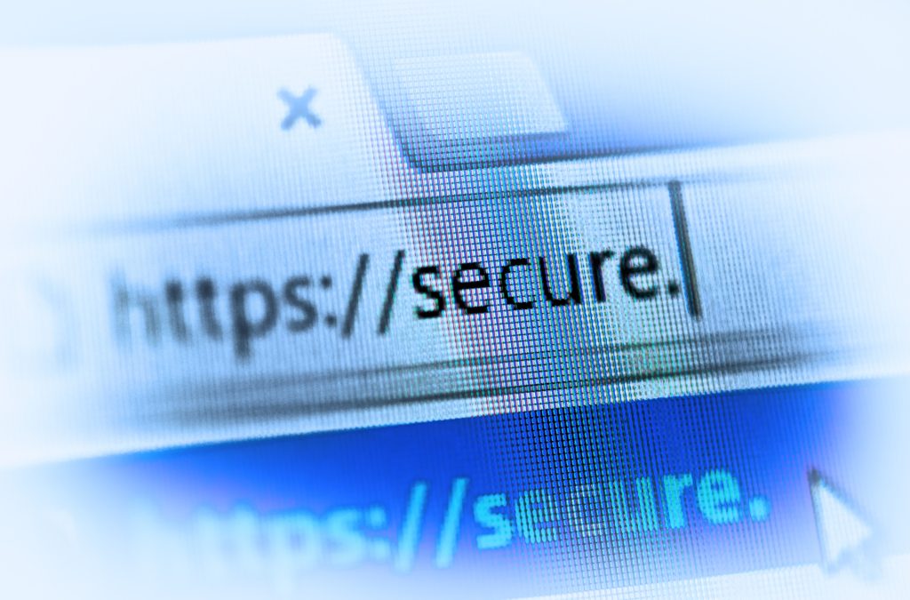 https on computer screen
