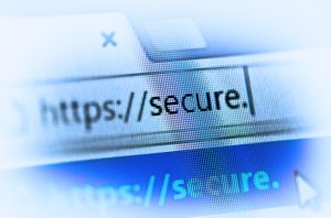 https on computer screen
